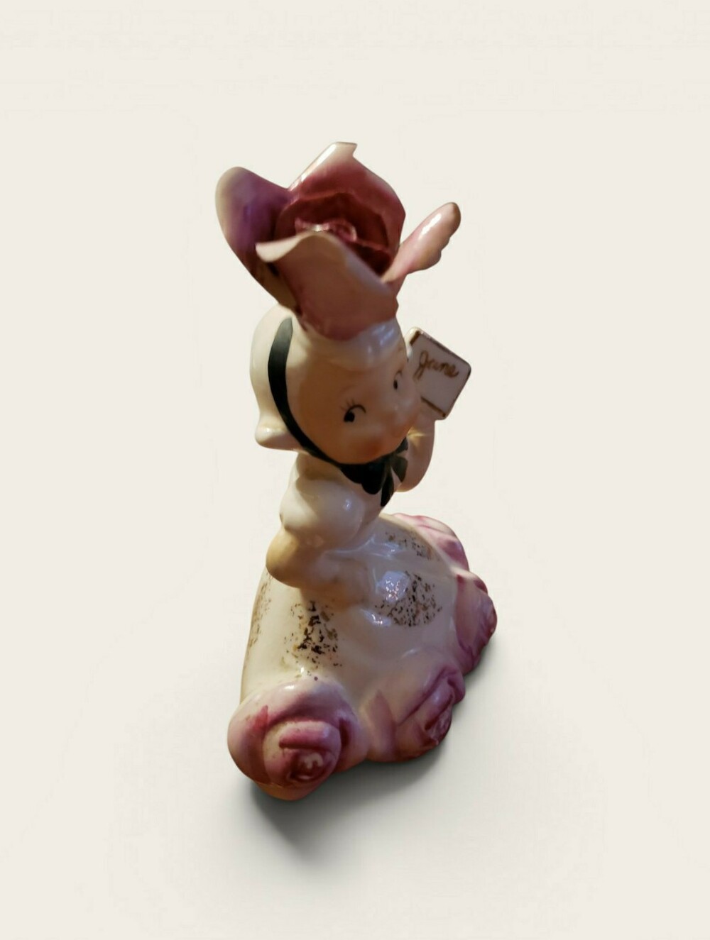 1956 Napco June Flower Girl Figurine 1C1931 - Repaired Hand - Japan Kitsch - Picture 4 of 6